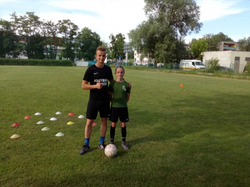 Trening piłkarski w Krakowie
